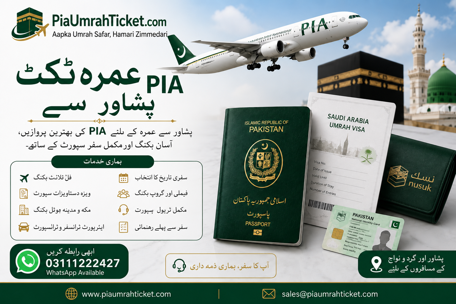 Documents and Visa Support requirement from Peshawar on PIA flights