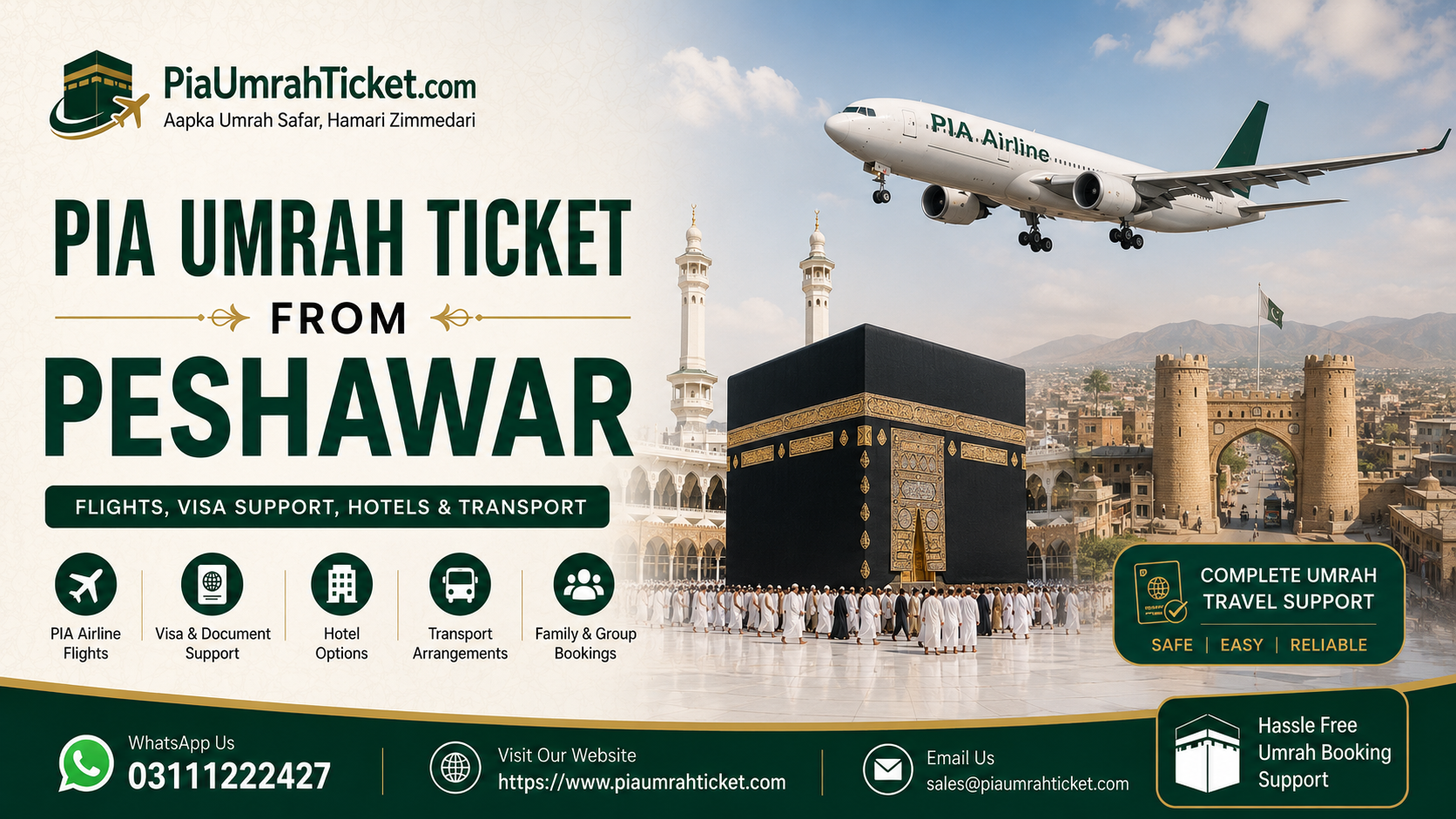 PIA Umrah Ticket From Peshawar