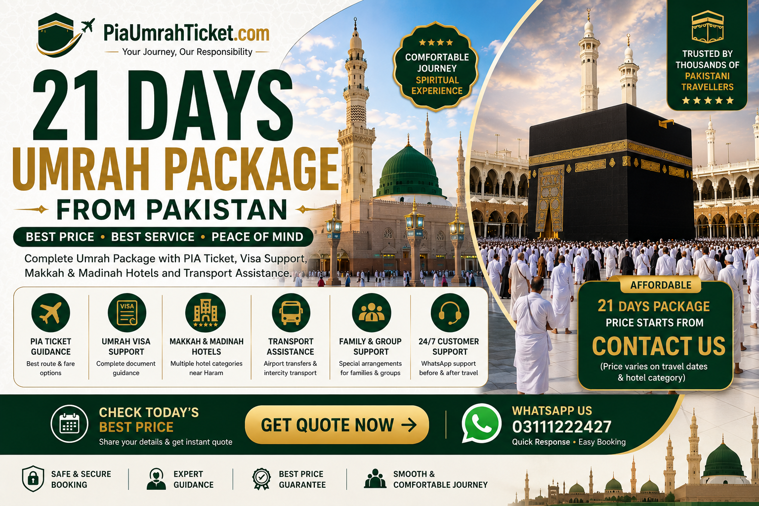 21 Days Umrah Package From Pakistan Price